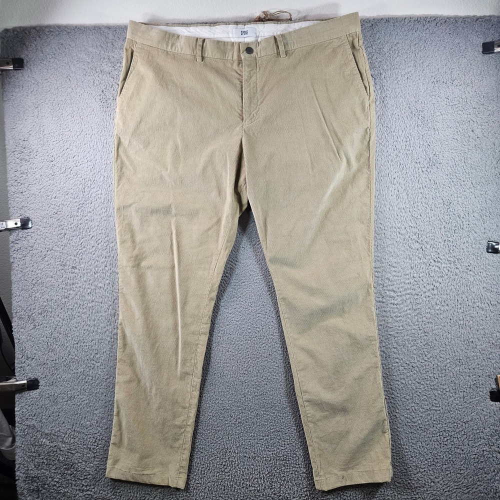 SPOKE Cord Sharps Khaki Beige Corduroy Straight Leg Pants Men‎ 42x32
